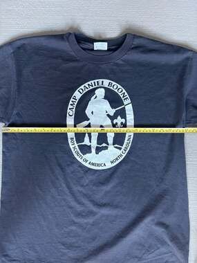 Vintage 90s Camp Daniel Boone Shirt Size M North Carolina Graphic Haywood